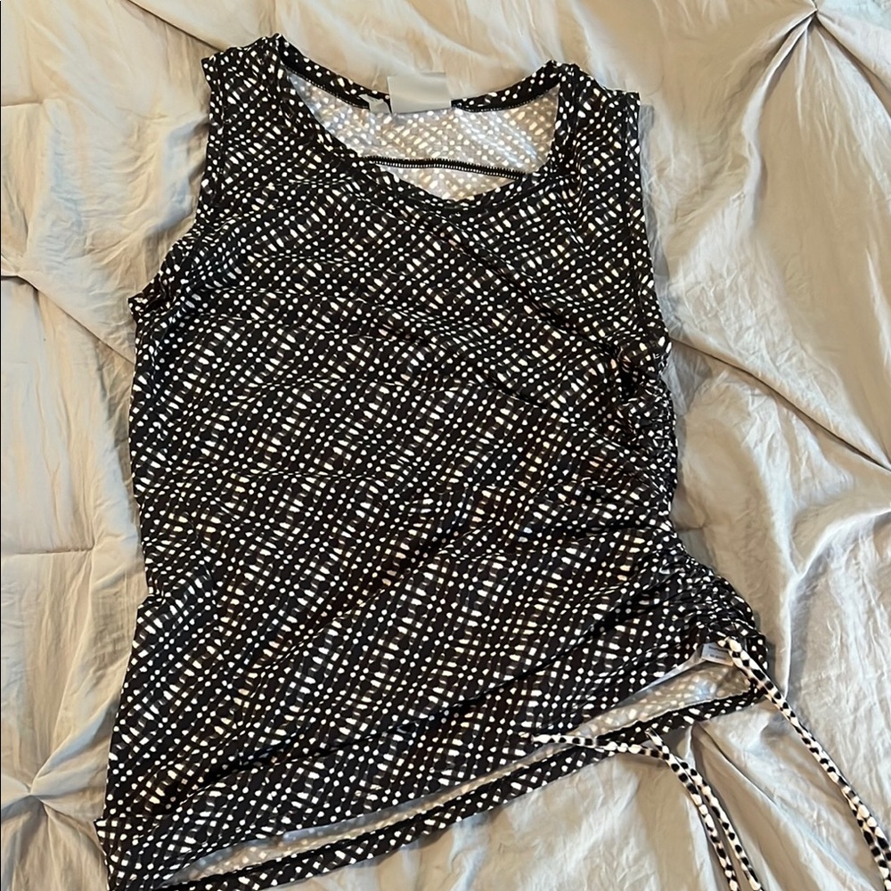 Athleta tank women’s side scrunch tank workout exercise sz Small like new